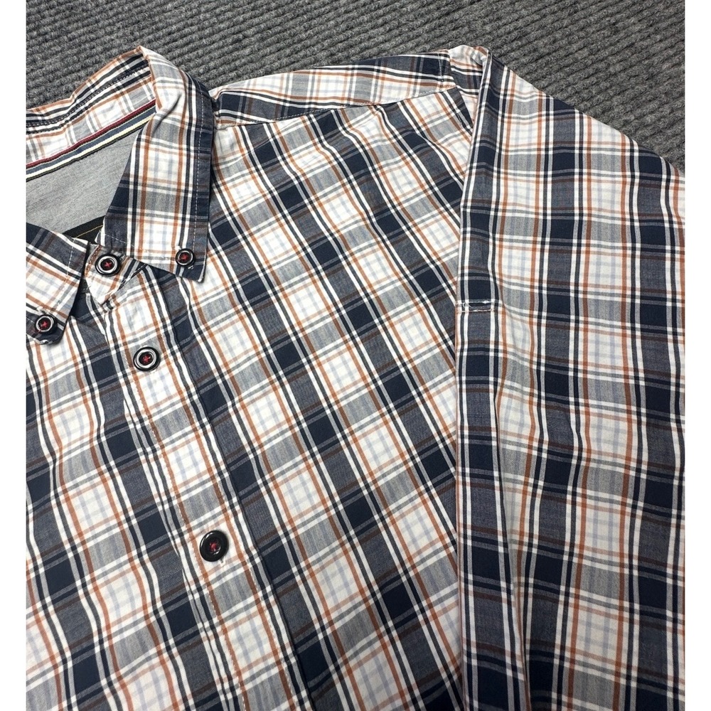 Zanerobe Button Down Shirt Men Large Multicolor Plaid Long Sleeve Cotton